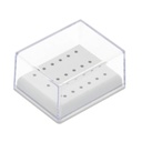 [2LS18HP] LARIDENT® Plastic bur holders (18 holes) Autoclavable Base only - High Lid
