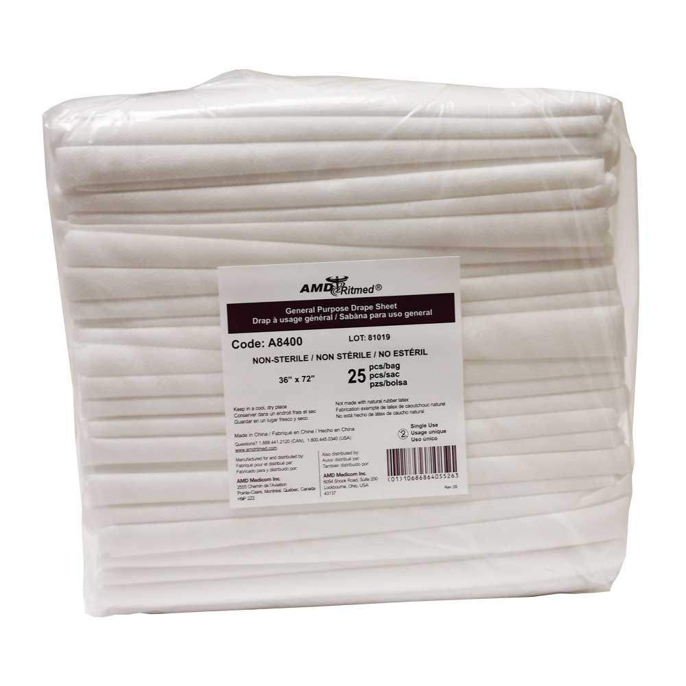 AMD RITMED® General purpose drape sheet 36"X72" (25 pcs/bag)