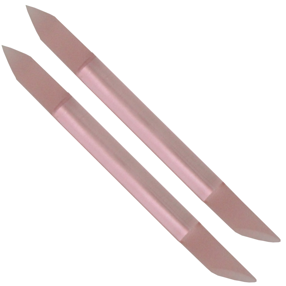 PODOCURE® Tempered Glass Cuticle Pusher Stick 9cm (2) Pink 