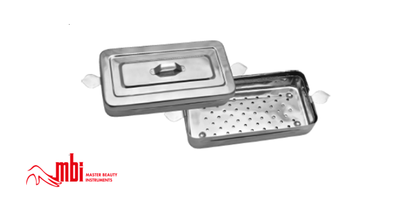 MBI® Bassin de trempage inox. pour instruments avec couvercle (10" x 5" x 2.5")