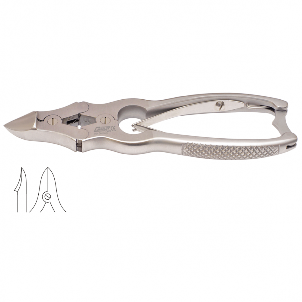 Double Action Nail Nipper Curved With Lock 15cm