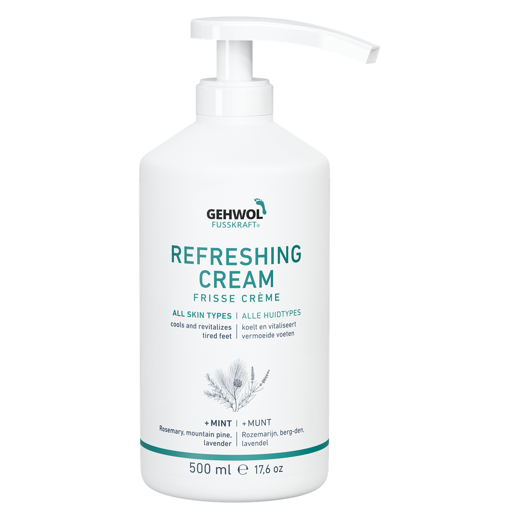 GEHWOL® FUSSKRAFT® Crème Rafraîchissante - Menthe (avec pompe) 500 ml