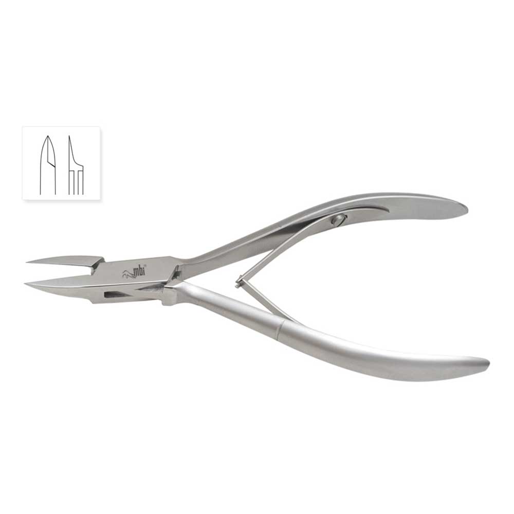 MBI® Double spring nail nipper - straight & sharp jaw 4'' - ingrown nail