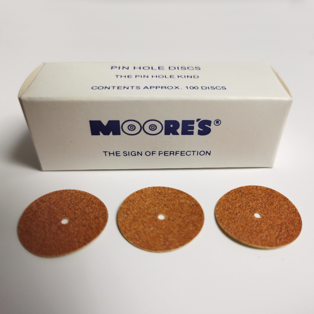 MOORE'S (50) Garnet Disk "Pin Hole" fine 7/8