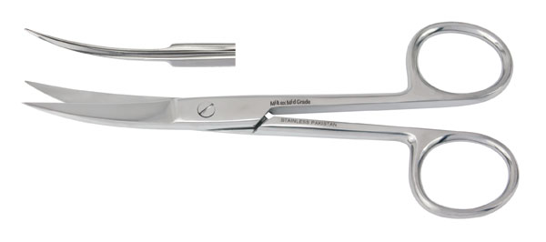 MILTEX®  VANTAGE® Operating Scissors,4-1/2, Curved, Sharp/Sharp
