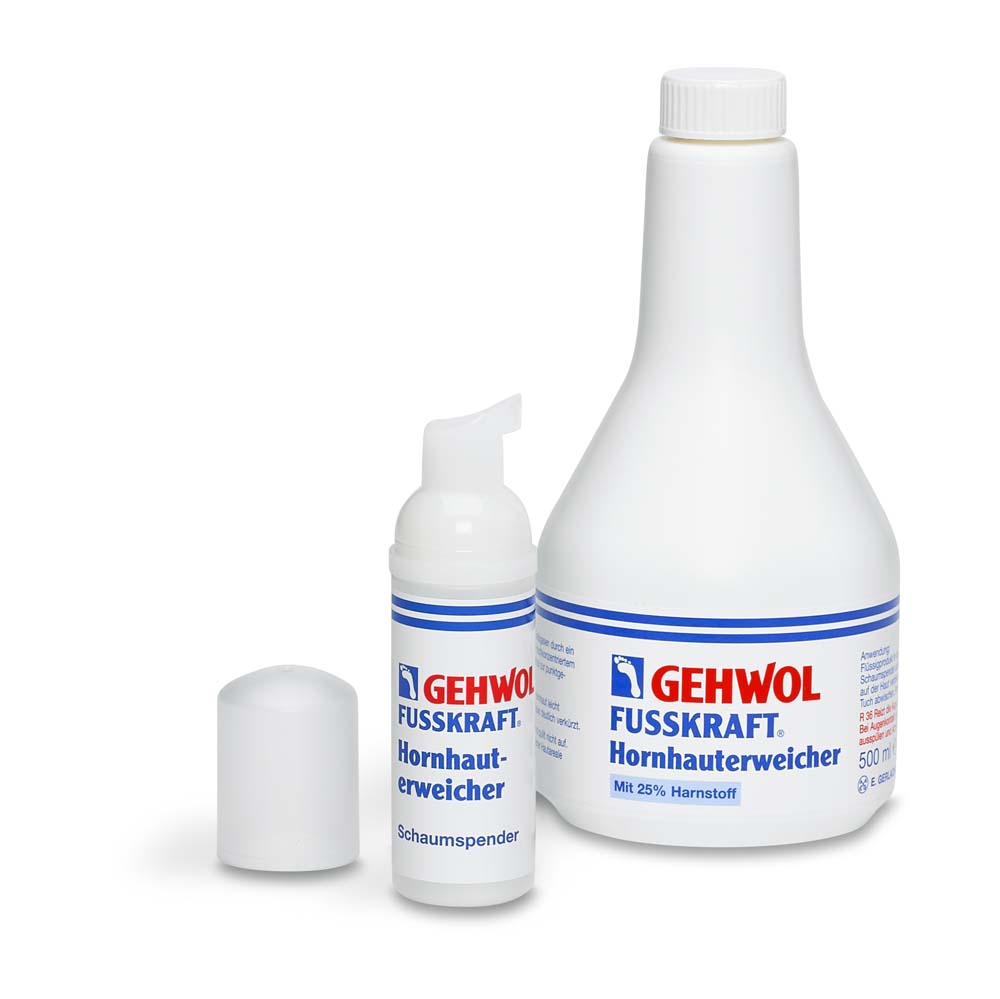 GEHWOL® FUSSKRAFT® Ramollisseur de peau cornée avec distributeur de mousse 500ml