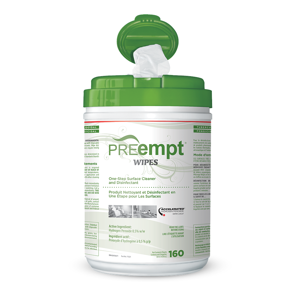 PREempt® Lingettes (160) 6"x6,8"  (Accel TB)