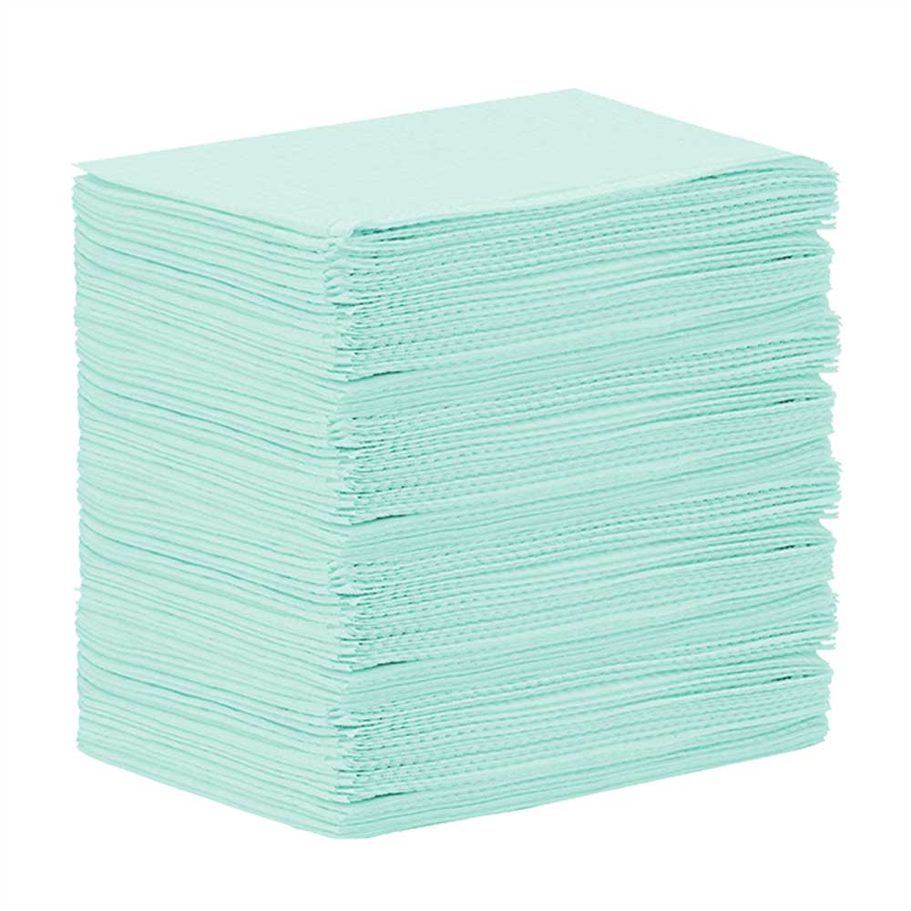 MEDICOM® SafeBasics™ Dry-Back® Bibs (3-ply) 2 ply of tissue & 1 ply poly (125) Aqua