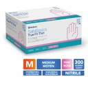 [5MED1186-C] MEDICOM® SafeBasics™ True Fit Thin™ Gants en nitrile texturés sans poudre - Moyen (300) Rose 