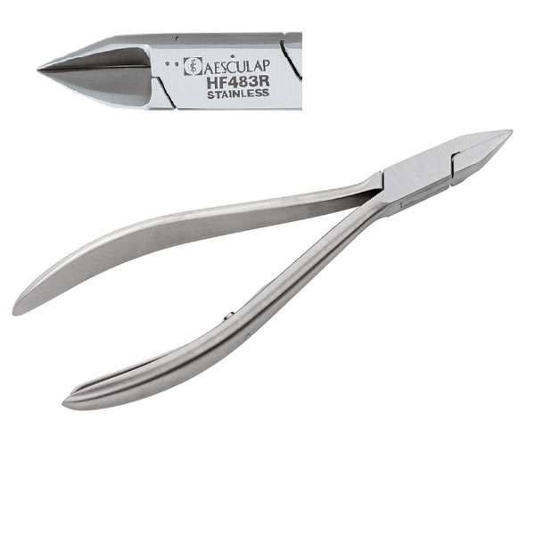 AESCULAP® Simple spring nail nipper - straight & pointed jaw