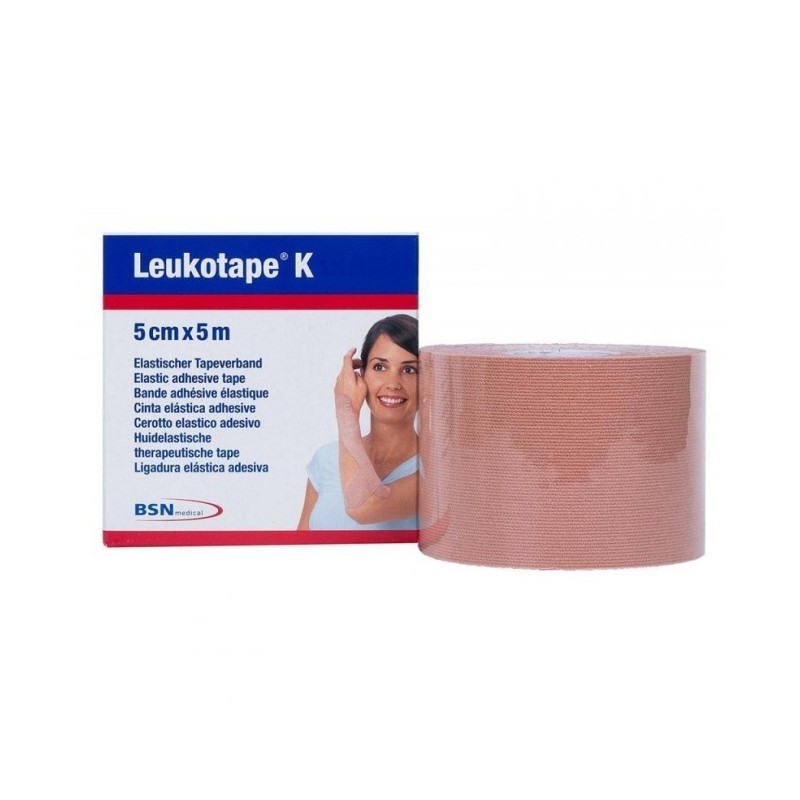 BSN® LEUKOTAPE® K - Bande adhésive élastique (5 cm x 5 m) Beige