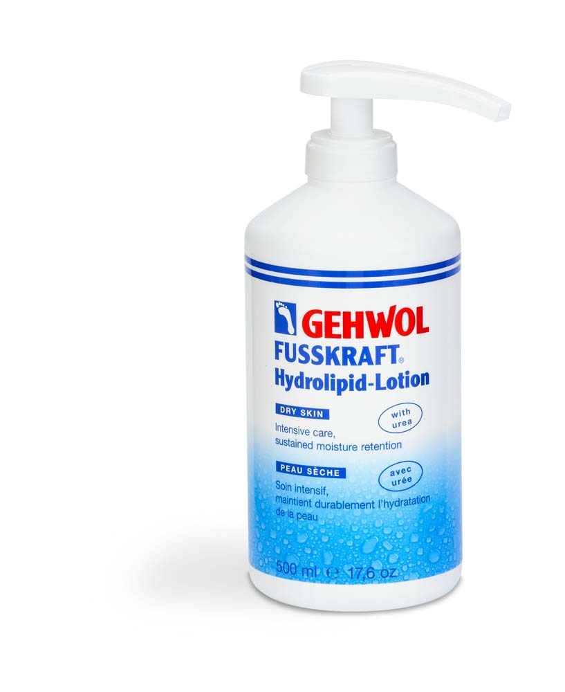 GEHWOL® FUSSKRAFT® Lotion hydrolipidique - peau sèche (avec pompe) 500 ml