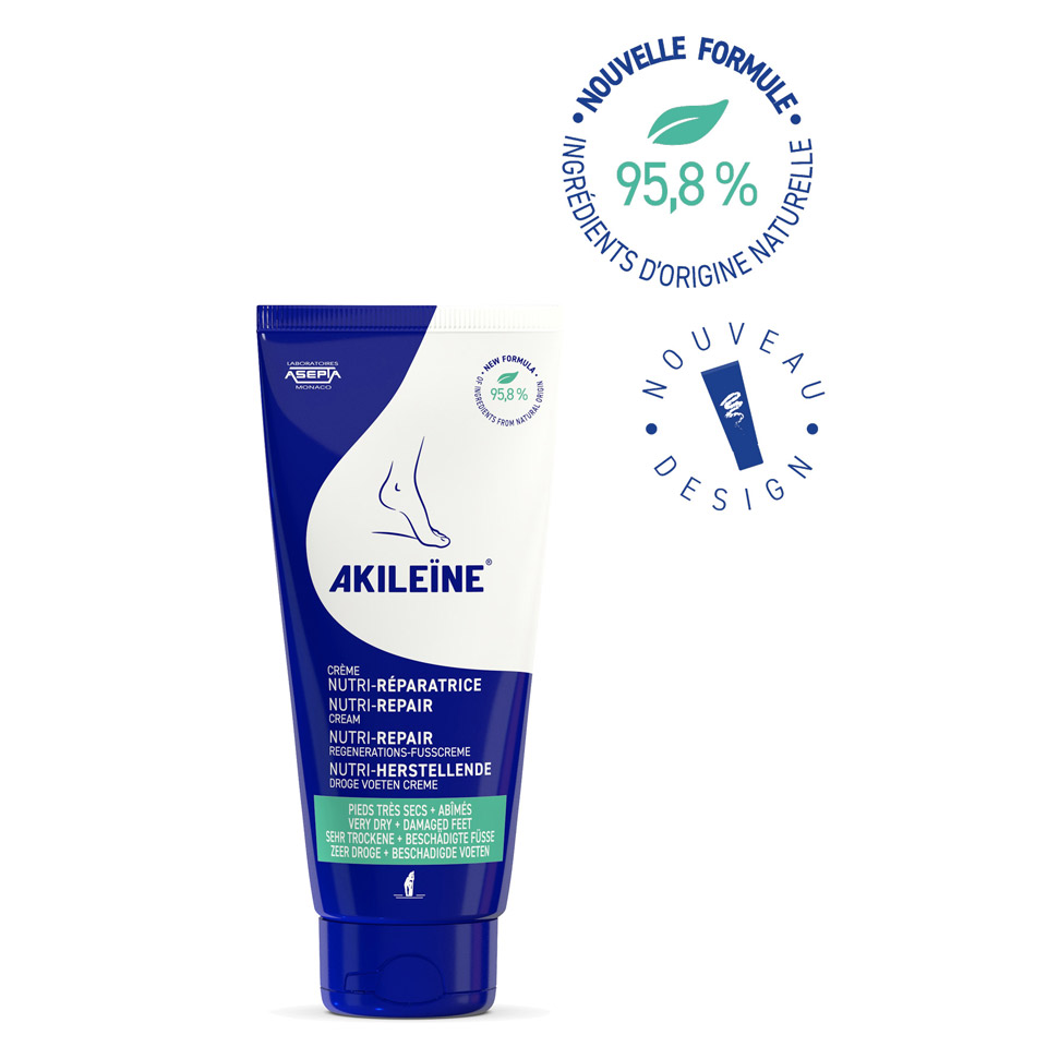 AKILÉÏNE® Crème Nutri-Réparatrice pieds très secs - 100 ml