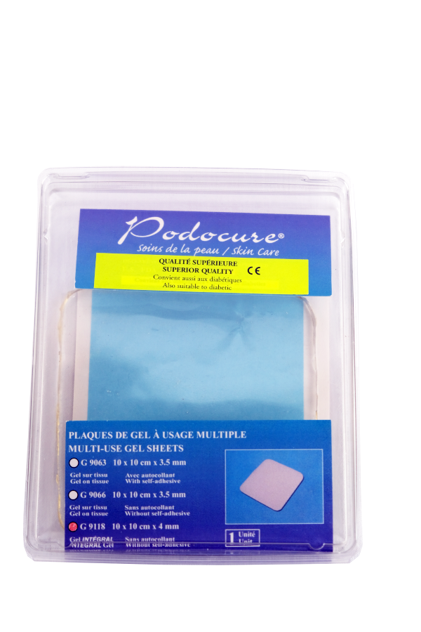 PODOCURE® Multi-Use Gel sheets (10 cm x 10 cm x 4 mm)