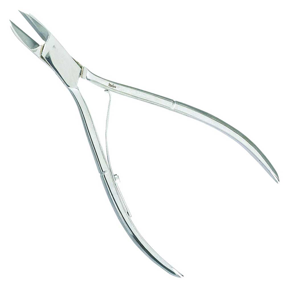 MILTEX® Chrome Nail Nipper, Single Spring (6") Straight Jaw