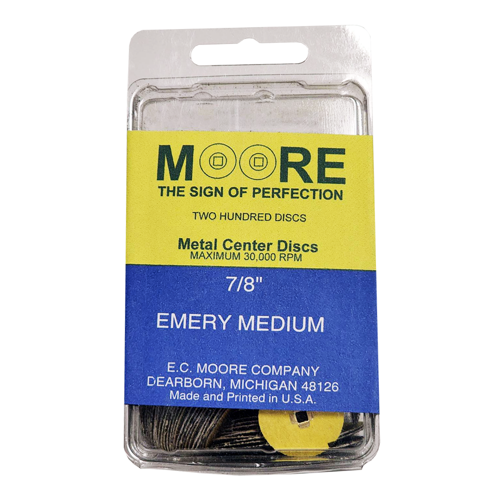 [78EMBB] MOORE'S -Emery discs 7/8 SNAP-ON - Medium (200)