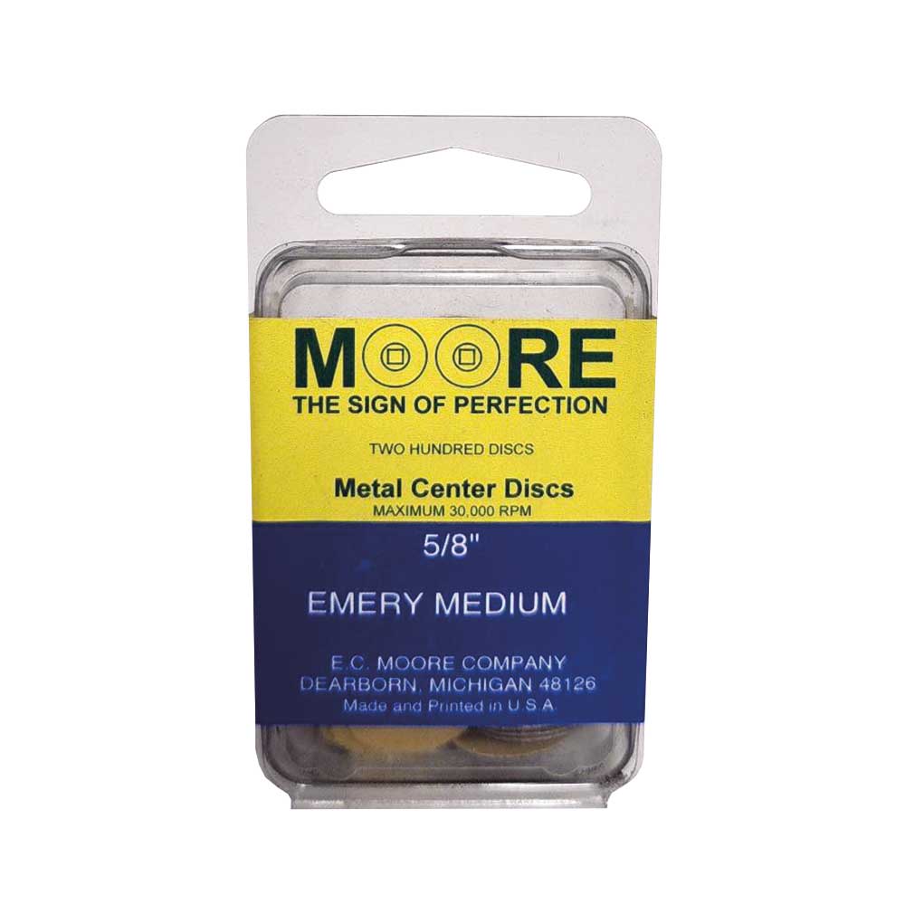 [58EMBB] MOORE'S -Emery discs 5/8 SNAP-ON - Medium (200)