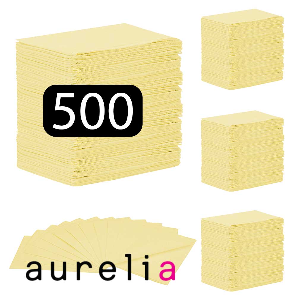 [52006] AURELIA - Bibs (3-ply) 2 ply of tissue & 1 ply poly (500) YELLOW