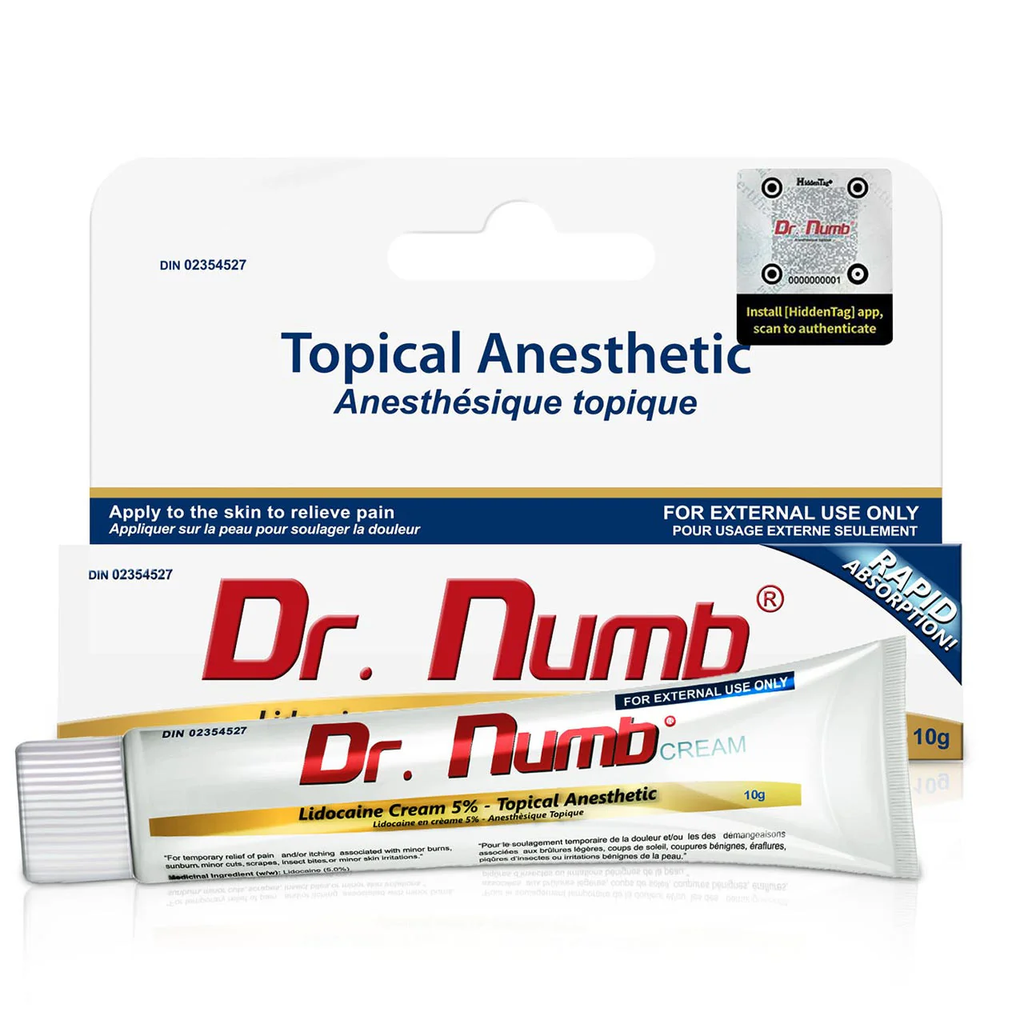 [DN-LIDO5-10G] DR NUMB® 5% Lidocaine Numbing Cream - 10g (DIN)