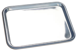 [2020525] AMG® Stainless Steel Flat Tray (15,2'' x 10,6'' x ¾'') Large