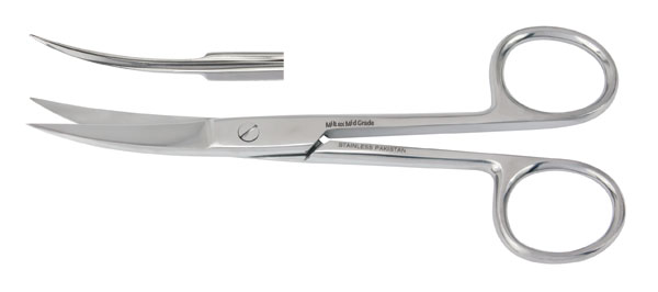 [1V95-32] MILTEX®  VANTAGE® Ciseau à lame courbée (4½ pouces) à bouts pointus