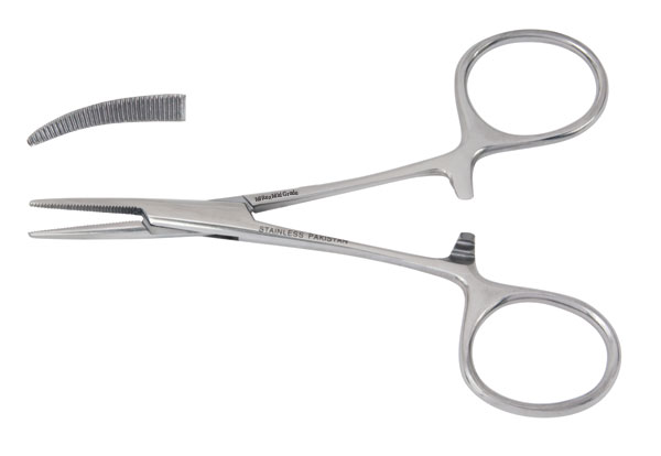 [1V97-26] **MILTEX® VANTAGE® Pince hémostatique courbée Hartmann (3½ pouces)