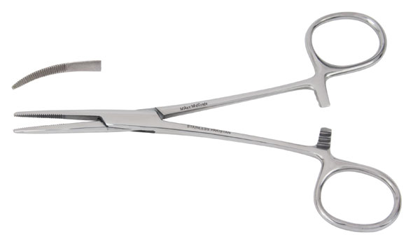 [1V97-38] *MILTEX® VANTAGE® Pince hémostatique Kelly courbée (5½ pouces)