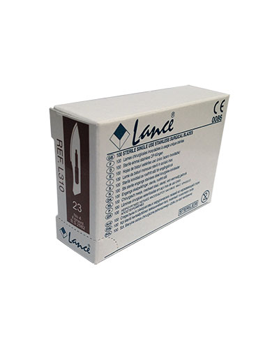 [1500023] LANCE® Lames en acier inoxydable (100) Nº23