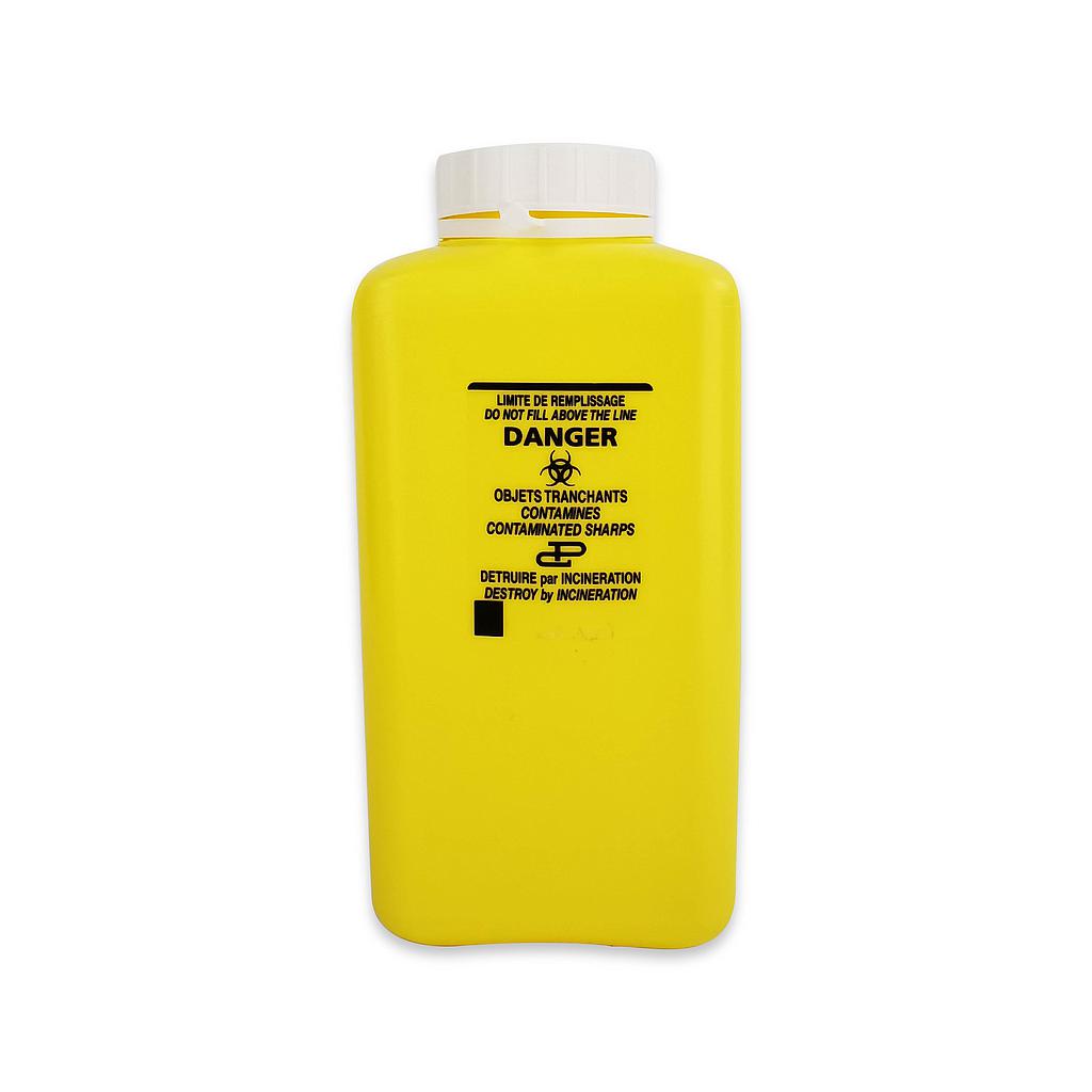 [25007] Yellow Sharps Container - Square (2 L) Large