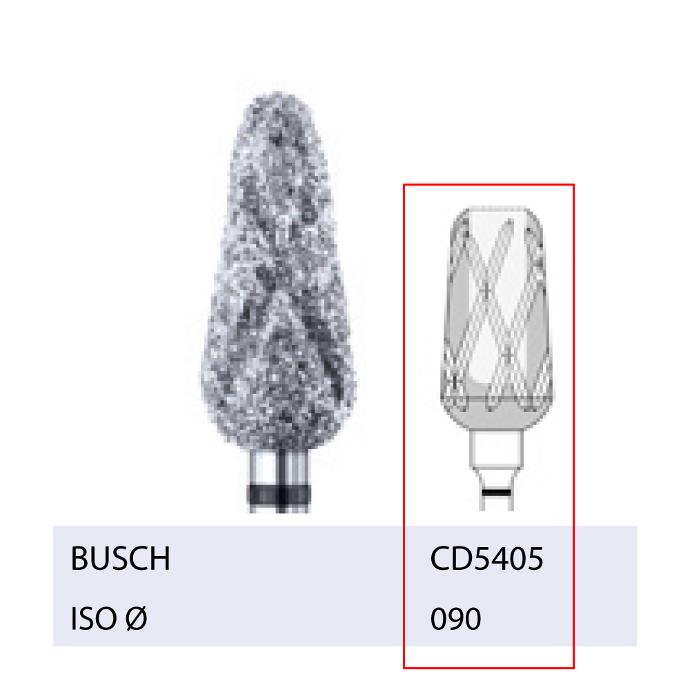 [2CD5405090] °BUSCH® Fraise en diamant creuse - Grain super gros (CD-Version)