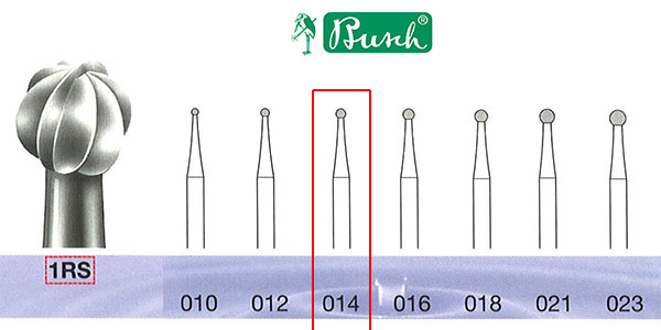 [21RS014] °BUSCH® Fraise en acier inoxydable (sphérique)