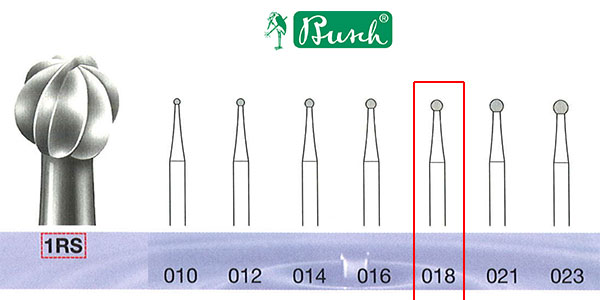 [21RS018] °BUSCH® Fraise en acier inoxydable (sphérique)