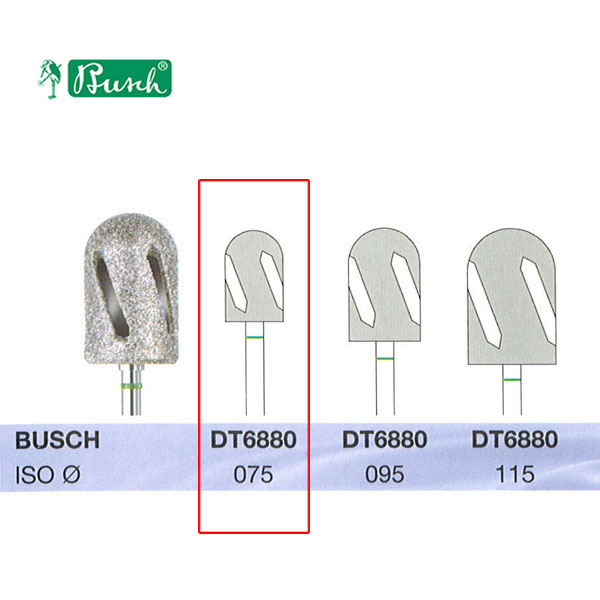 [2DT6880075] -BUSCH® Fraise en diamant - Gros grain (DiaTWISTER)