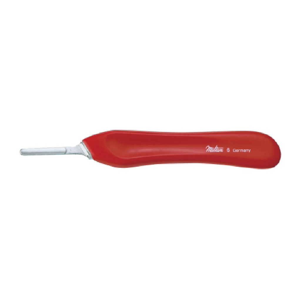 [1420] MILTEX® Plastic &amp; Stainless Steel Scalpel Handle #4 (Red)
