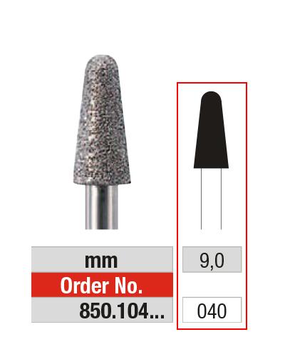 [2E850040] EDENTA® Short conical shaped diamond bur - medium grit