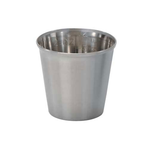 [2020503] AMG® Medicine cup, 2 oz (59 ml), graduated. Made in stainless steel.