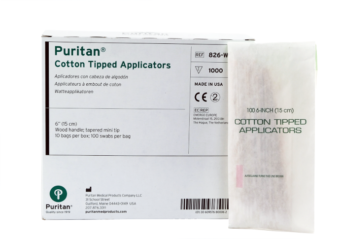 [826-WC-100] PURITAN Cotton Tipped Applicators 6" non-sterile(100)