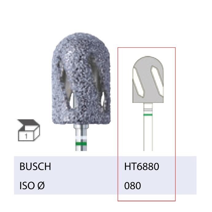[2HT6880080] BUSCH® Diamond and Ceramic Bur - Coarse grit (Hybrid twister)