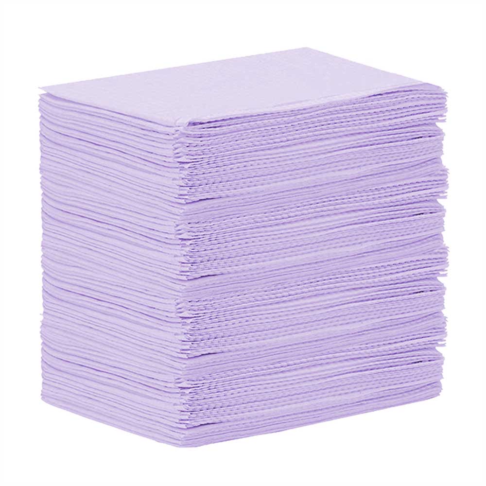 [5MED8280-1] MEDICOM® SafeBasics™ Dry-Back® Bavettes (3 plis) 2 plis de papier & 1 pli de polyéthylène (125) Lavande