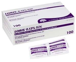 [412601] LORIS-Benzalkonium Chloride Wipes 0.13% BZK (100/ind. pack)