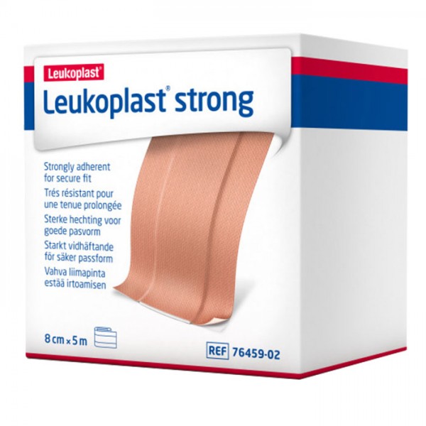 [3BSN7645902] BSN® LEUKOPLAST® STRONG - Pansement adhésif en tissu (1) 8 cm x 5 m