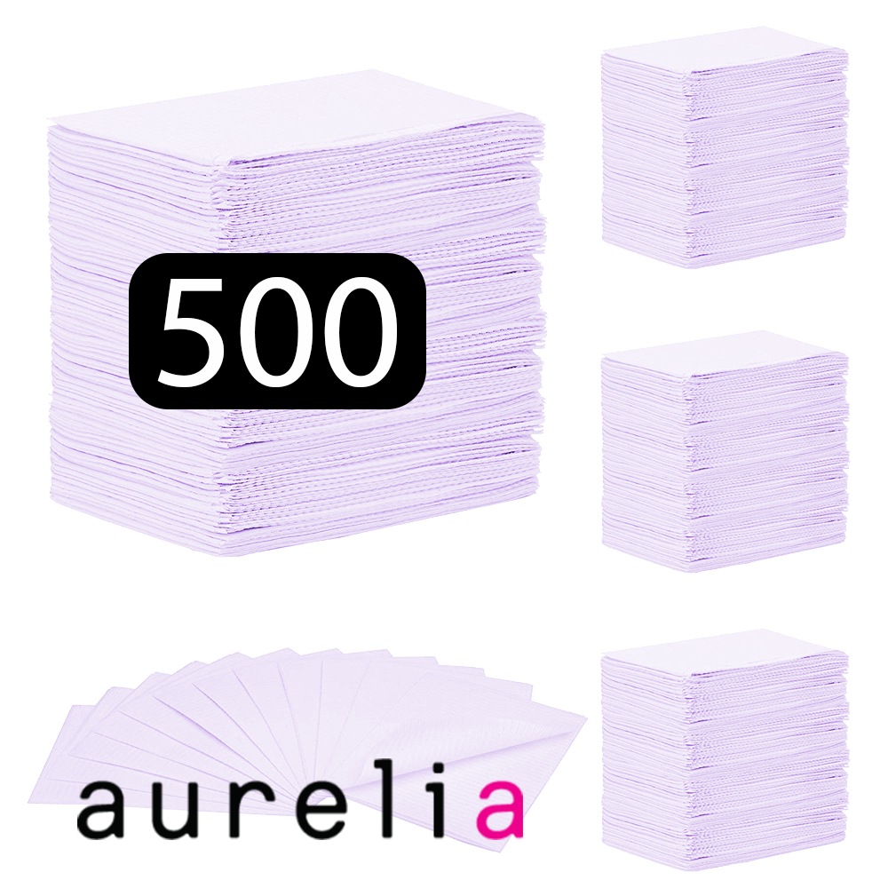 [52003] AURELIA® Bibs (3-ply) 2 ply of tissue & 1 ply poly (500) LAVENDER